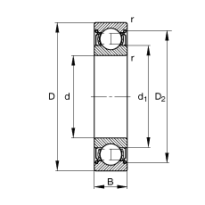 S 6208-2Z, (j) DIN 625-1 (bio)(zhn)Ҫߴ, ɂ(c)g϶ܷ