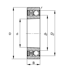 {(dio)S 2205-K-2RS-TVH-C3, (j) DIN 630 (bio)(zhn)Ҫߴ, FףF 1:12ɂ(c)ܷ