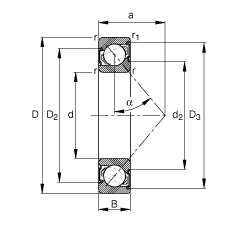 ǽ|S 7208-B-2RS-TVP, (j) DIN 628-1 (bio)(zhn)Ҫߴ|  = 40ɂ(c)ܷ