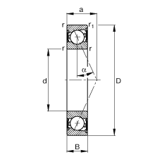 SS B71920-E-2RSD-T-P4S, {(dio)(ji)Ɍ(du)b|  = 25㣬ɂ(c)ܷǽ|ƹ