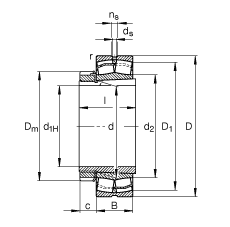 {(dio)ĝLS 22310-E1-K + H2310, (j) DIN 635-2 ˜ʵҪߴ, F׺;o